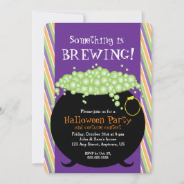 Convites Algo está a criar, Pote de bruxas, festa de Hallow