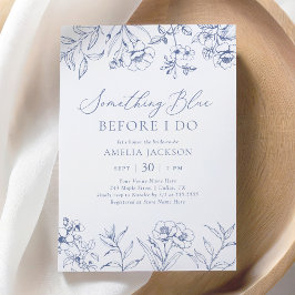 Convites Algo sobre Chá de panela de Chinoiserie Azul