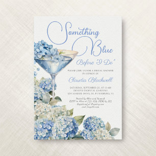 Convites Algo sobre Chá de panela Hydrangea Azul