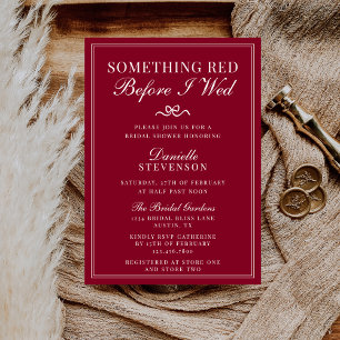 Convites Algo Vermelho Antes do Casamento de São Valentim C