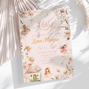 Convites Algodão de Laticínios Boho Chá de fraldas de Aquar