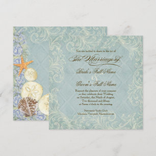 Convites Algodão Floral do Casamento de Beachy
