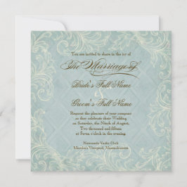 Convites Algodão Floral pelo Casamento de Beachy