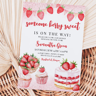 Convites Alguém Berry Sweet Chá de fraldas