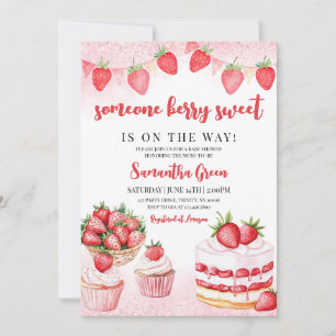 Convites Alguém Berry Sweet Chá de fraldas