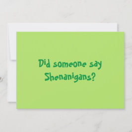 Convites Alguém Disse Shenanigans? Feliz Dia dos Patrícios