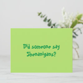 Convites Alguém Disse Shenanigans? Feliz Dia dos Patrícios