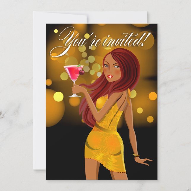 Convites Algum amarelo da celebração do partido da (Frente)