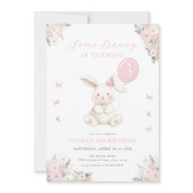Algum Coelhinho Floral Menina Rosa Aniversário Coe