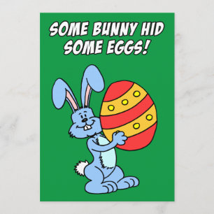 Convites Algum coelho escondeu a caça do ovo da páscoa de