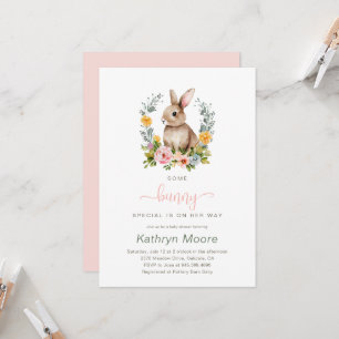 Convites Alguns chás de fraldas Fleais Especiais De Bunny