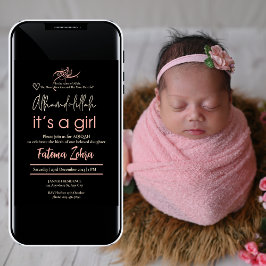 Convites Alhamdulillah é uma garota muçulmana Aqiqah BlackP