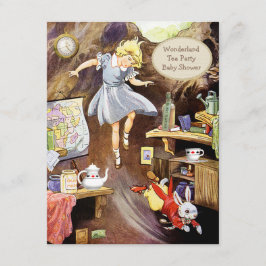 Convites Alice abaixo do chá de fraldas do país das