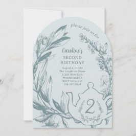 Convites Alice In Wonderland Tea para dois aniversários