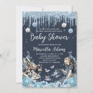 Convites Alice na Blue Winter Wonderland