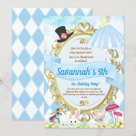 Convites Alice na Festa de aniversário das Maravilhas