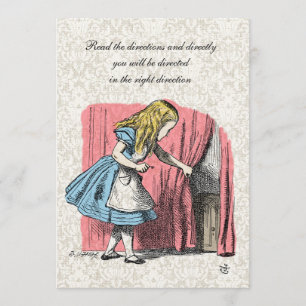 Convites Alice na festa de aniversário do flamingo do rosa