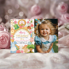 Convites Alice no Aniversário de Onderland