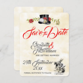 Convites Alice no Casamento das Maravilhas Salve a Data