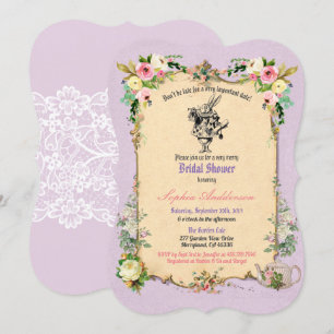 Convites Alice no Chá de chá de panela das Maravilhas