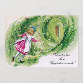 Convites Alice no Chá de fraldas da Maravilha não se atrase