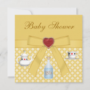 Convites Alice no Chá de fraldas das Maravilhas do Tea Par