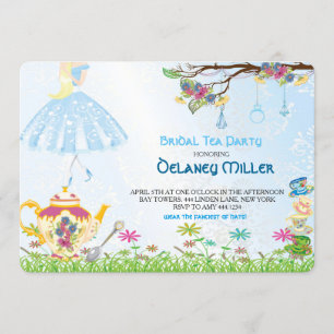 Convites Alice no Chá de panela da Terra Maravilha