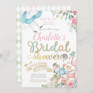 Convites Alice no Chá de panela da Terra Maravilha