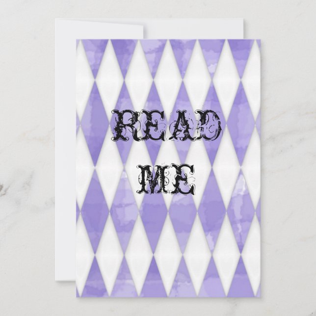 Convites Alice no Chá de Wonderland convida (Frente)