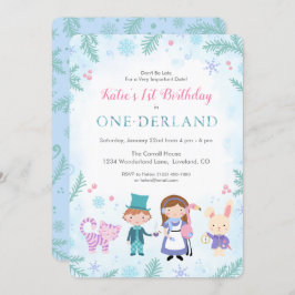 Convites Alice no inverno no Primeiro Aniversário das Menin