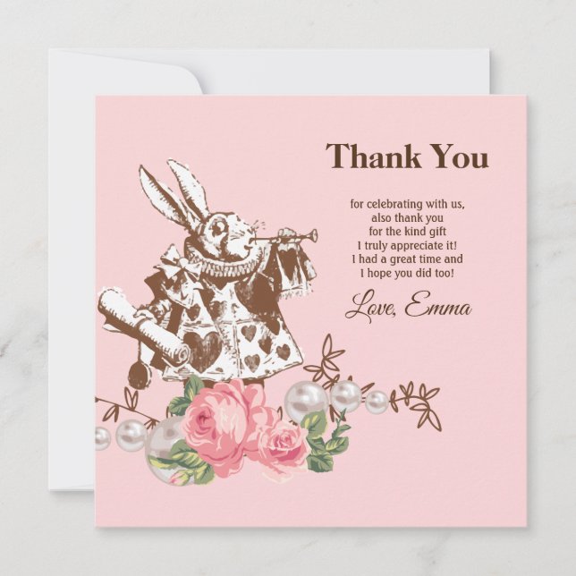 Convites alice no obrigado maravilhoso (Frente)