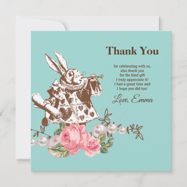 Convites alice no obrigado maravilhoso você convida (Frente)