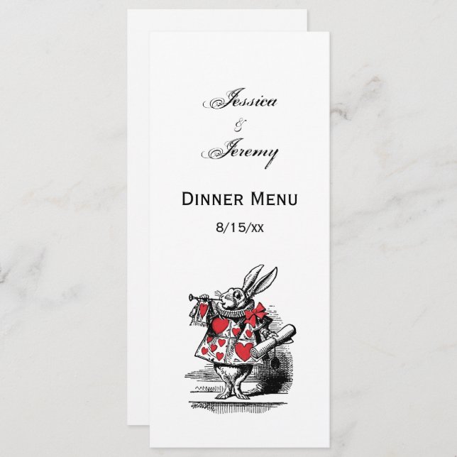 Convites Alice no País das Maravilhas (Frente/Verso)