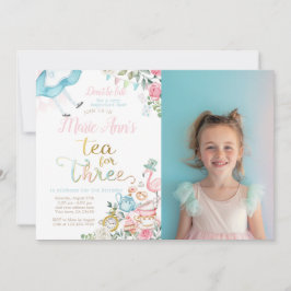 Convites Alice no País das Maravilhas, Chá para Três aniver