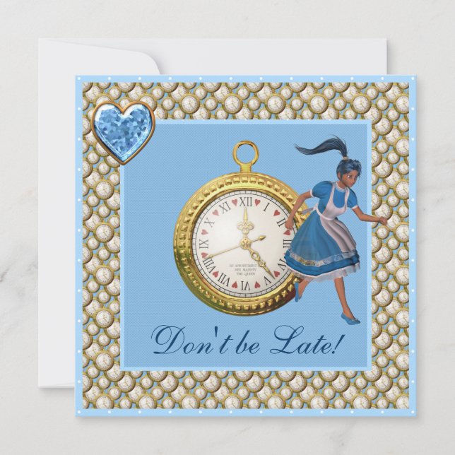 Convites Alice no País das Maravilhas, convidada do Partido (Frente)