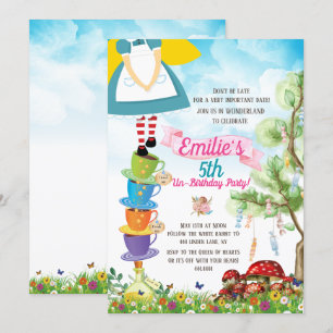 Convites Alice no País das Maravilhas da Festa de anivers