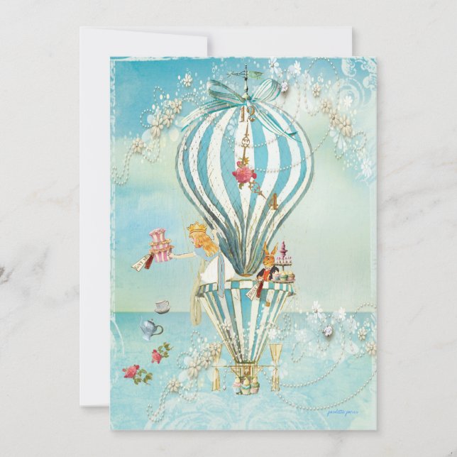 Convites Alice No País Das Maravilhas Do Chá Às 4:00 Convit (Frente)