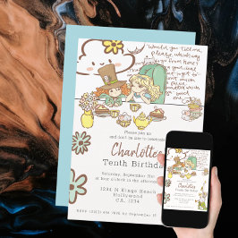 Convites Alice no País das Maravilhas do Partido Personaliz