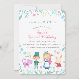 Convites Alice no País das Maravilhas do Tea por Dois Segun