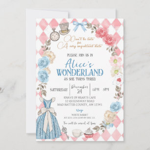 Convites Alice no País das Maravilhas, Festa de aniversário