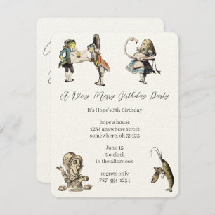 Convites Alice No País das Maravilhas, Festa de aniversário