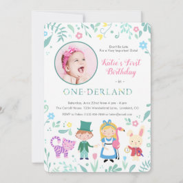 Convites Alice no País das Maravilhas | Primeiro Aniversári