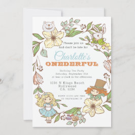 Convites Alice no País das Maravilhas Primeiro Aniversário