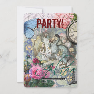 Convites Alice no País das Maravilhas Trabalho de arte