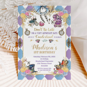 Convites Alice no primeiro aniversario das Maravilhas, Oned