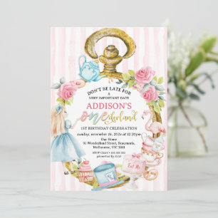 Convites Alice no primeiro aniversario de Onederland