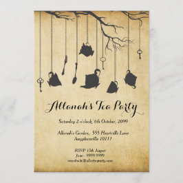 Convites Alice no tea party do aniversário de Unbirthday do