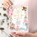 Convites Alice rosa no País das Maravilhas e veja o chá Chá<br><div class="desc">Celebre a chegada da sua menina com este convite malvado de Alice no templo de Wonderland</div>