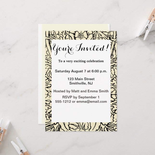 Convites Alice White Rabbit Classic Wonderland (Frente/Verso In Situ)