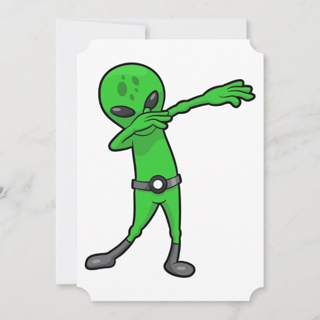 Convites alienígena de dabbing halloween (Frente)